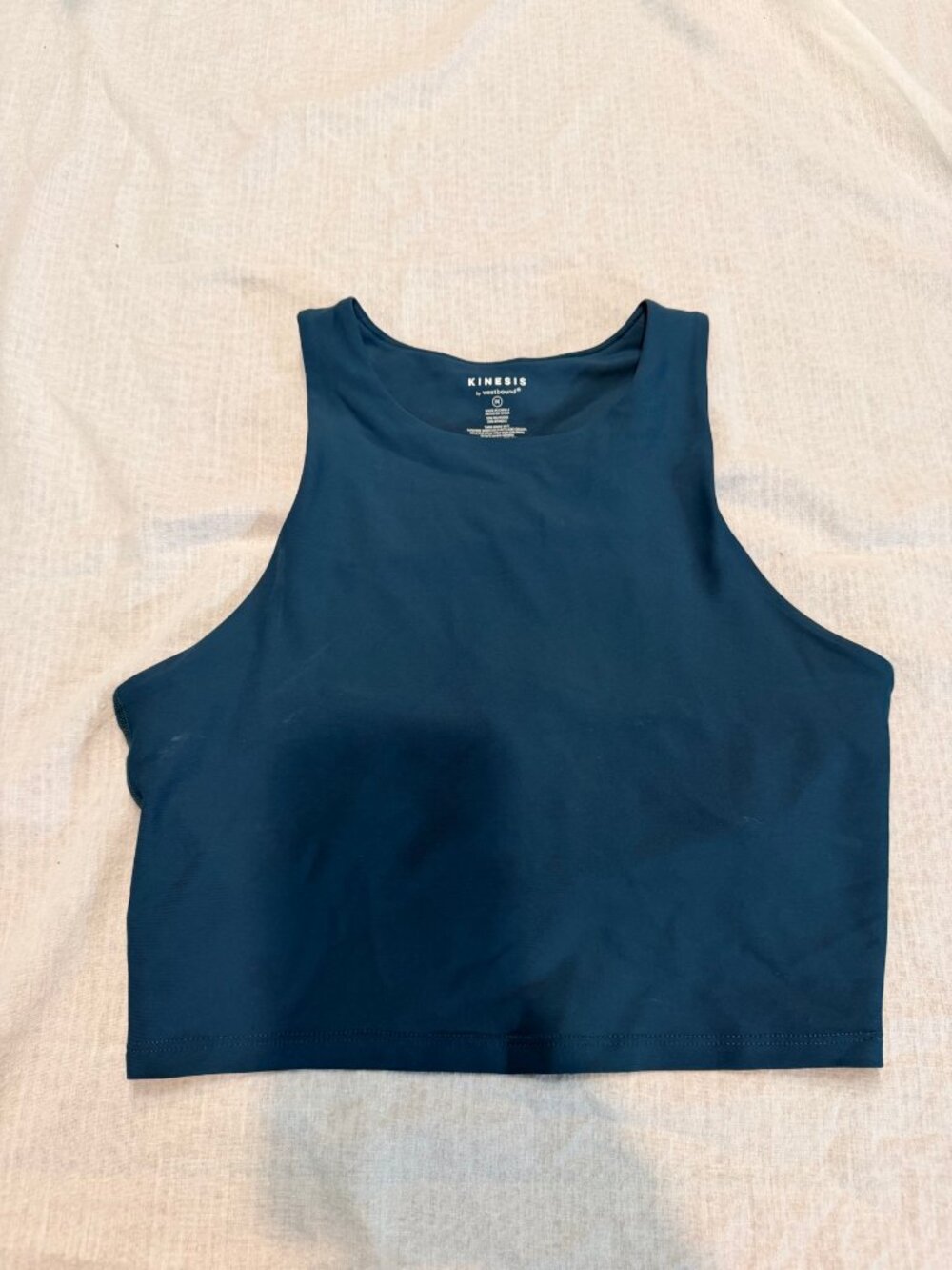 Kinesis by Westbound Women's Cropped Athletic Tank Top Blue Size M